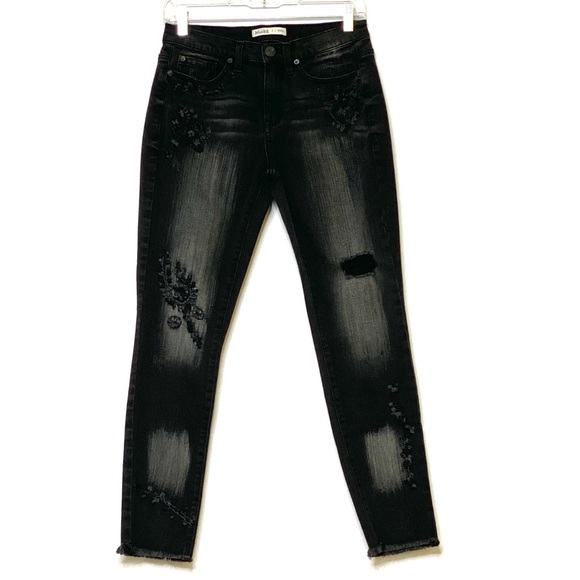 Mudd 7 Skinny grey and black embellishment jean - Picture 4 of 8